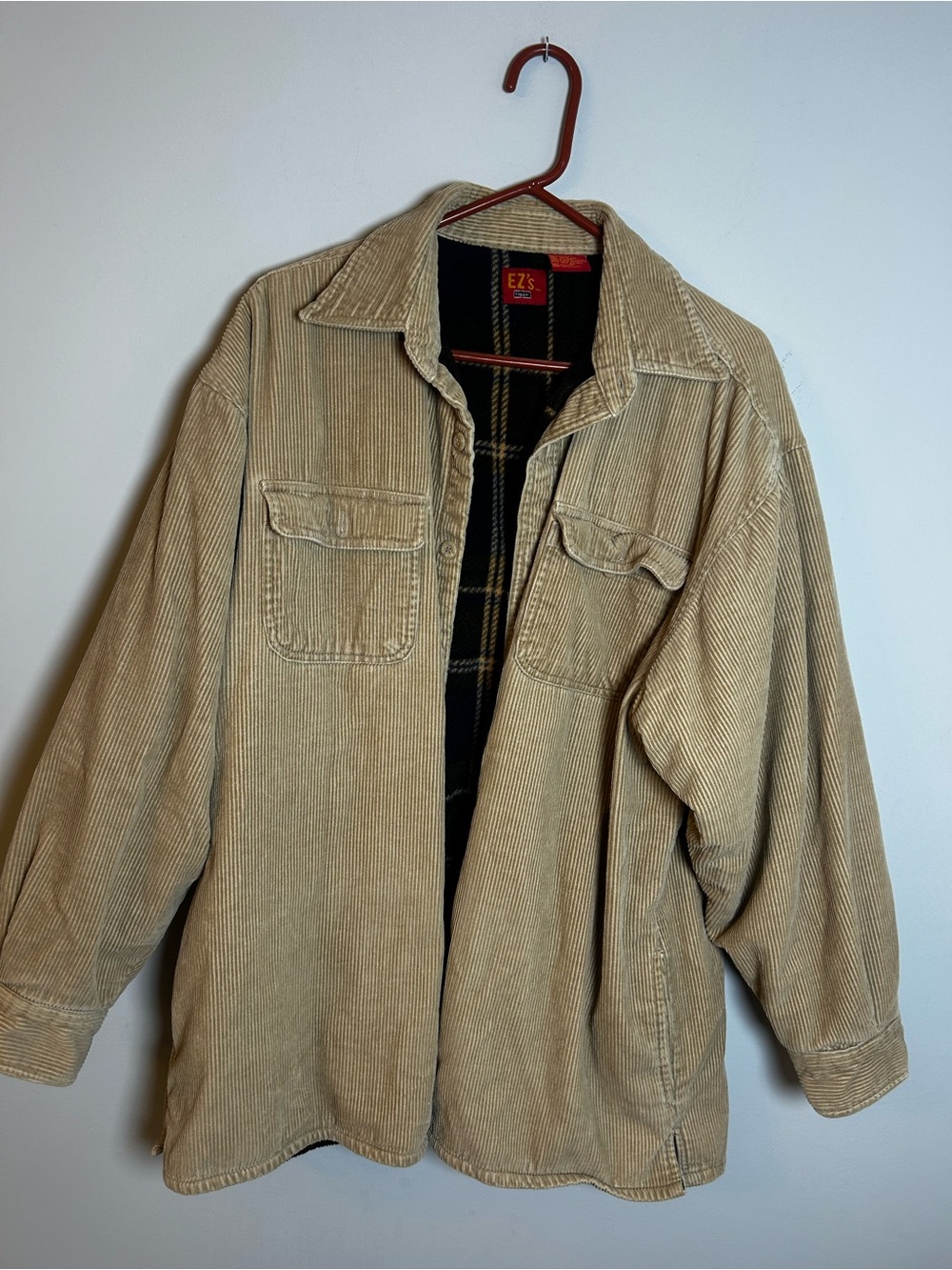Vintage Haggar EZ’S Tan Corduroy Shirt Jacket